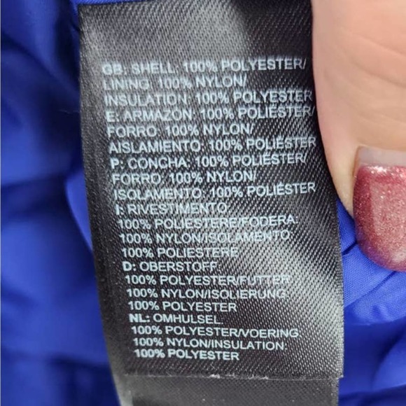 Womens The North Face Blue Jacket Small Puffer Style - Picture 7 of 7